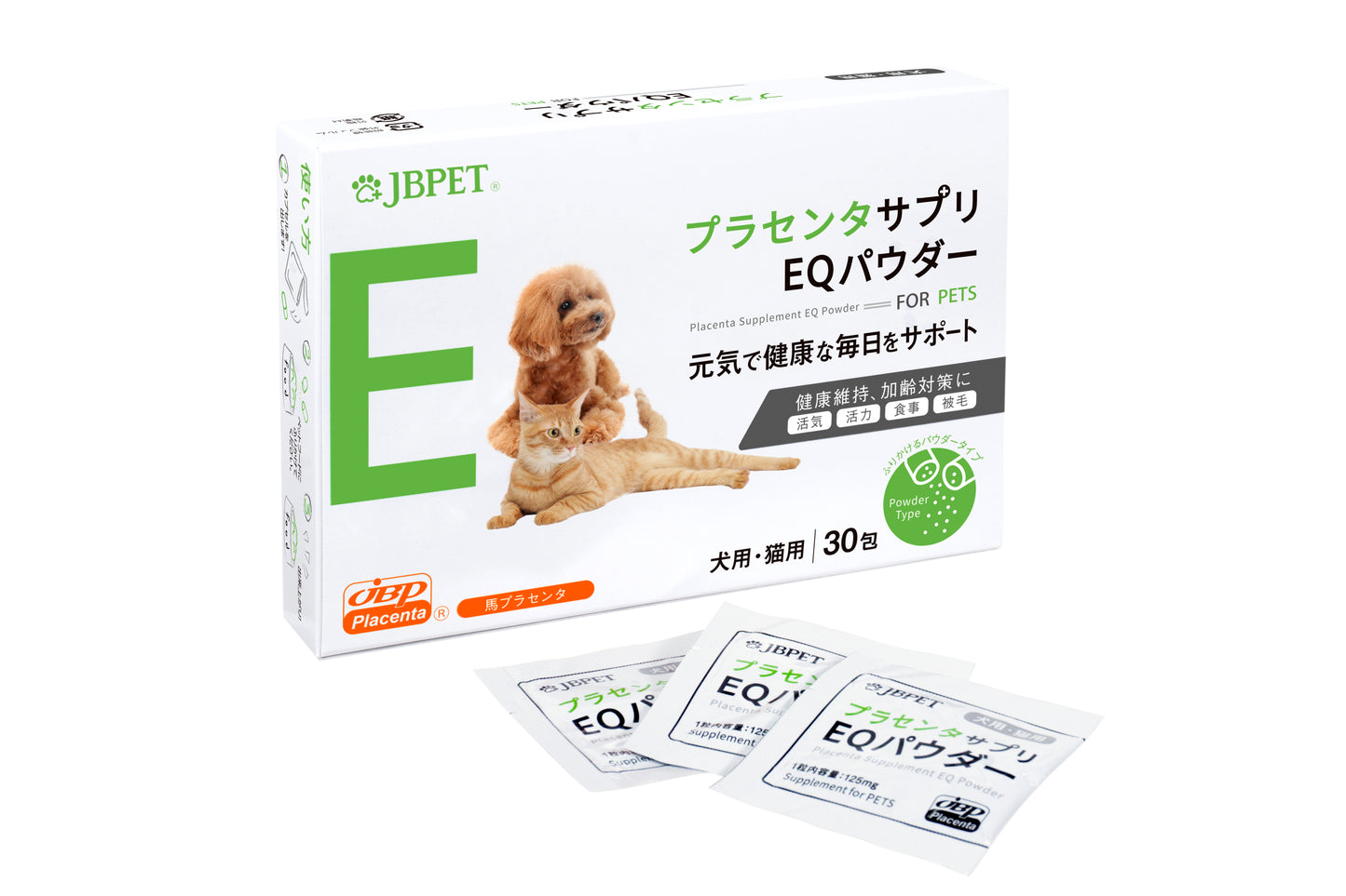 JBPET プラセンタサプリ EQパウダー 30粒 ｜ 定期コースなら10％オフ